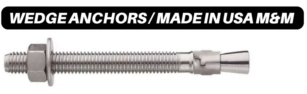 Made in USA Wedge Anchors